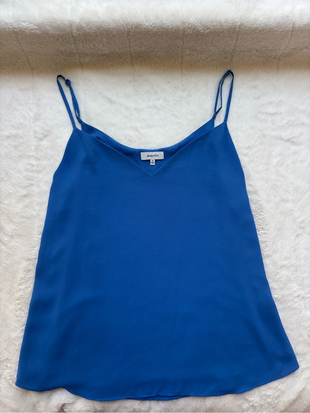 Babaton Royal Blue Silk Cami Top